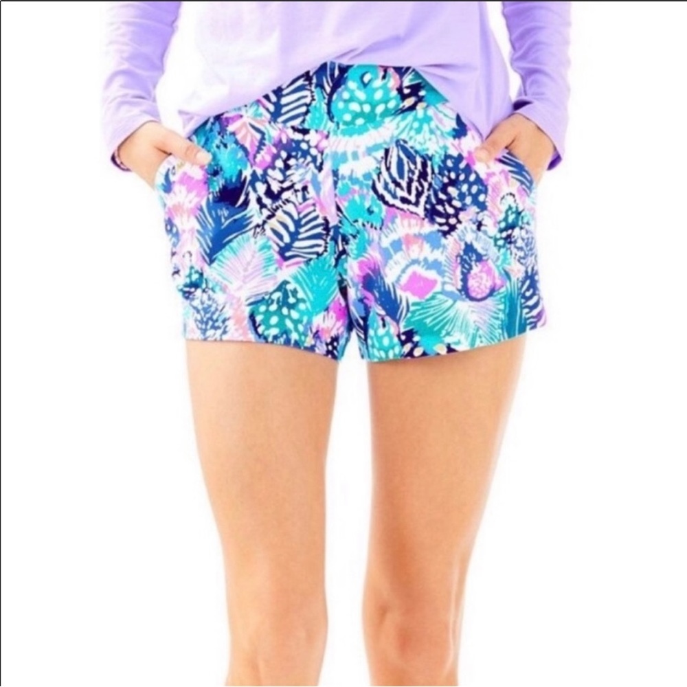 Lilly Pulitzer Makenna Ponte Knit Shorts In Quill Out 0